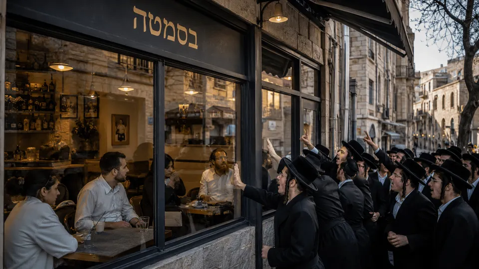 מהומה בקפה בירושלים בעקבות פתיחתו בשבת