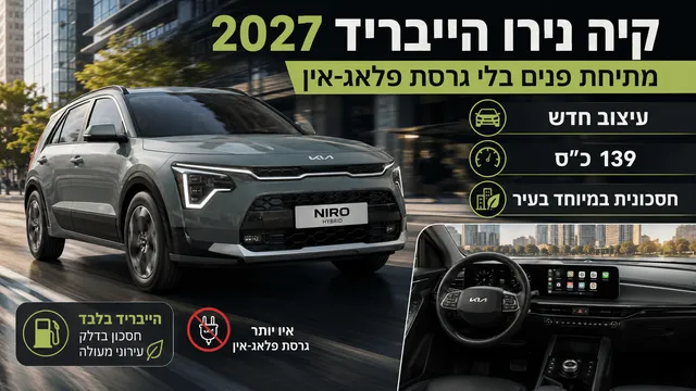 קיה נירו הייבריד 2027: מתיחת פנים בלי גרסת פלאג־אין
