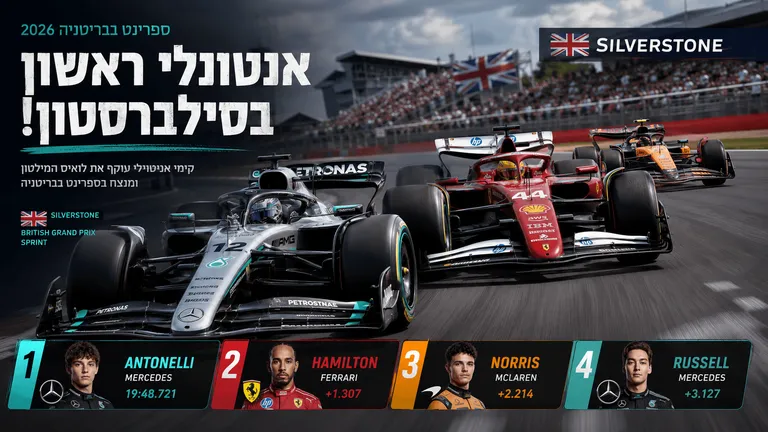 תמונה עבור הכתבה: אנטונלי ניצח בספרינט בסילברסטון אחרי עקיפה על המילטון