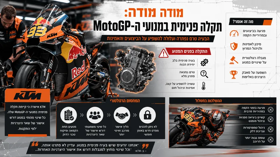 KTM מודה: תקלה פנימית במנועי ה-MotoGP