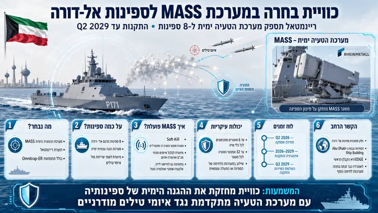 תמונה עבור הכתבה: כוויית בחרה במערכת ההטעיה MASS לספינות אל-דורה