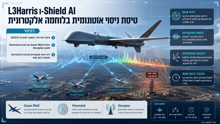 L3Harris ו-Shield AI השלימו טיסת ניסוי אוטונומית בלוחמה אלקטרונית