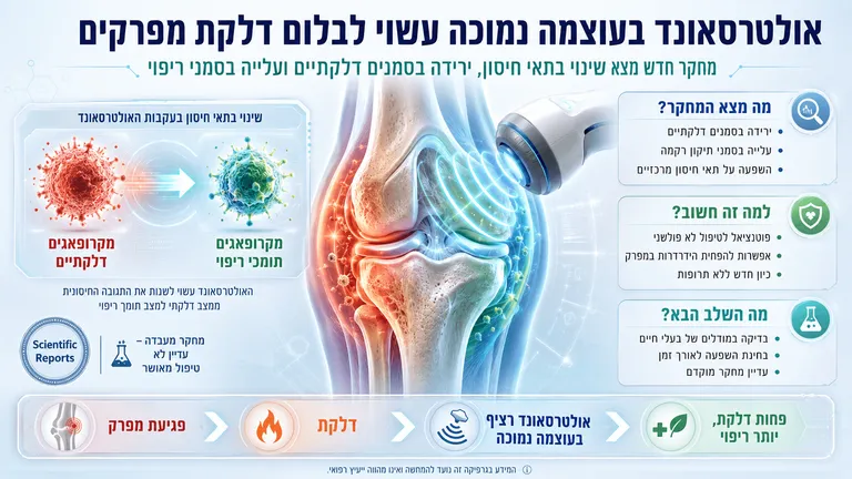 אולטרסאונד בעוצמה נמוכה עשוי לבלום דלקת מפרקים