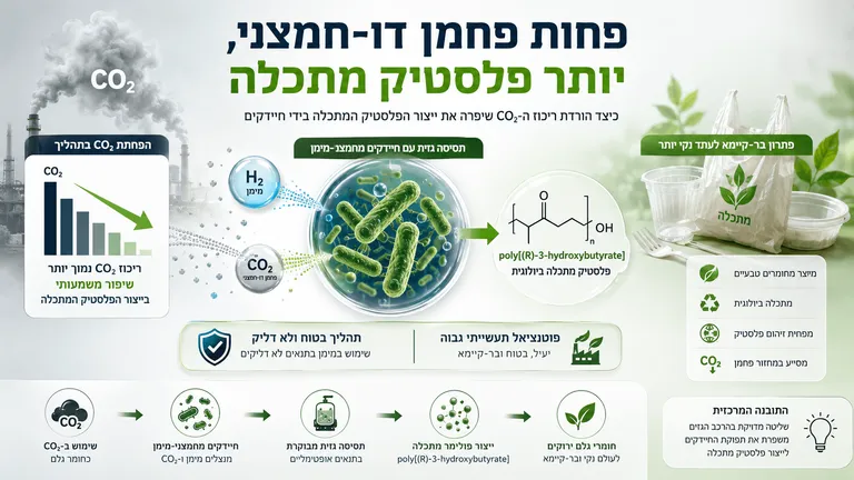 פחות פחמן דו-חמצני, יותר פלסטיק מתכלה