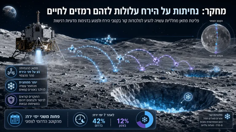 מחקר: נחיתות על הירח עלולות לזהם רמזים לחיים