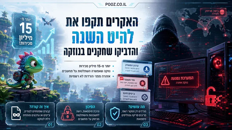 האקרים תקפו את להיט השנה והדביקו שחקנים בנוזקה