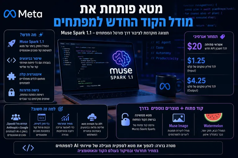 תמונה עבור הכתבה: מטא פותחת את מודל הקוד החדש למפתחים