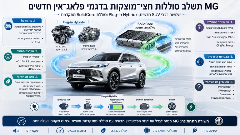 תמונה עבור הכתבה: MG תשלב סוללות חצי־מוצקות בדגמי פלאג־אין חדשים
