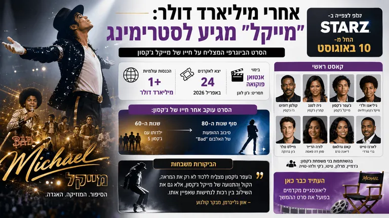 תמונה עבור הכתבה: אחרי מיליארד דולר: ״מייקל״ מגיע לסטרימינג
