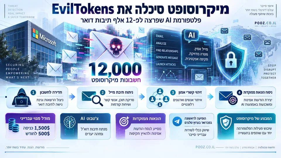 מעטפות דוא״ל, צ׳טבוט AI ומגן סייבר לצד נתון של 12 אלף חשבונות שנפרצו.