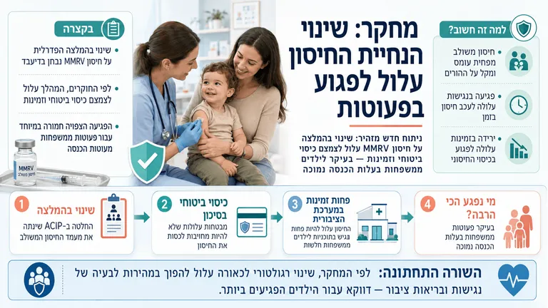 תמונה עבור הכתבה: מחקר: שינוי הנחיית החיסון עלול לפגוע בפעוטות