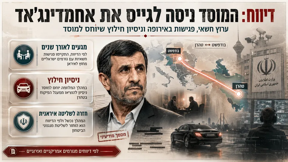 דיווח: המוסד ניסה לגייס את אחמדינג'אד