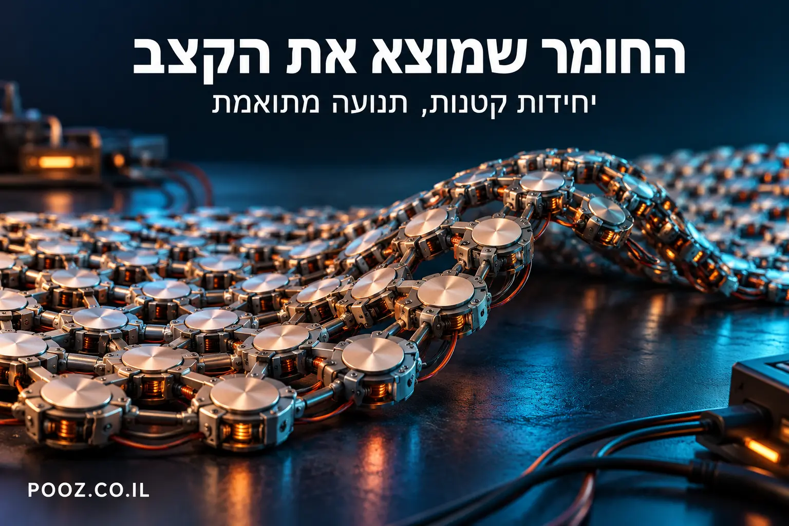 משטח יחידות רובוטיות מתעקל בגל מתואם