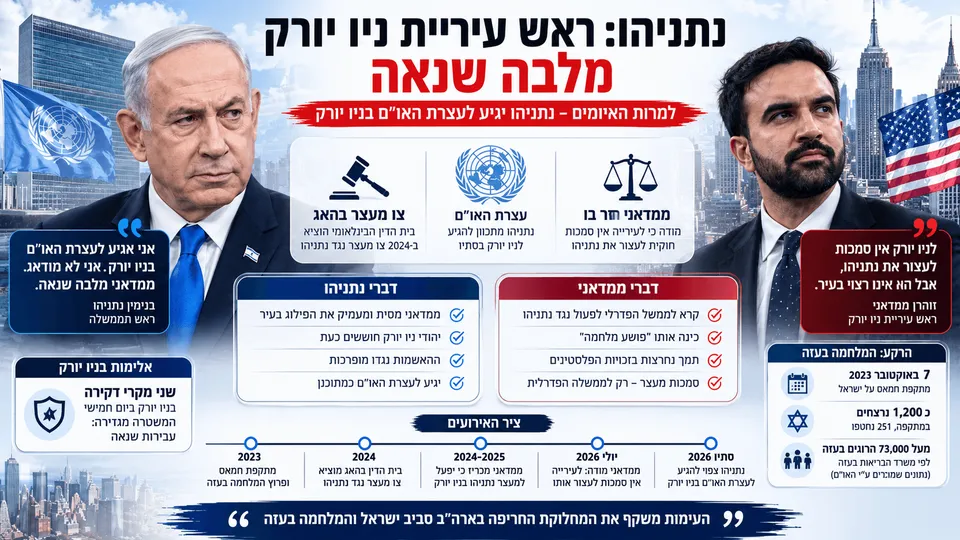 נתניהו: ראש עיריית ניו יורק מלבה שנאה