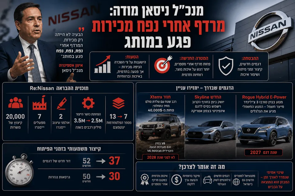 מנכ"ל ניסאן מודה: מרדף אחרי נפח מכירות פגע במותג