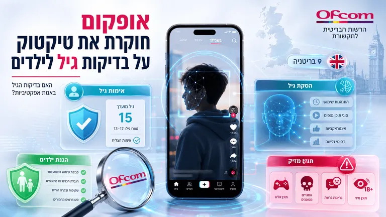 תמונה עבור הכתבה: אופקום חוקר את טיקטוק על בדיקות גיל לילדים