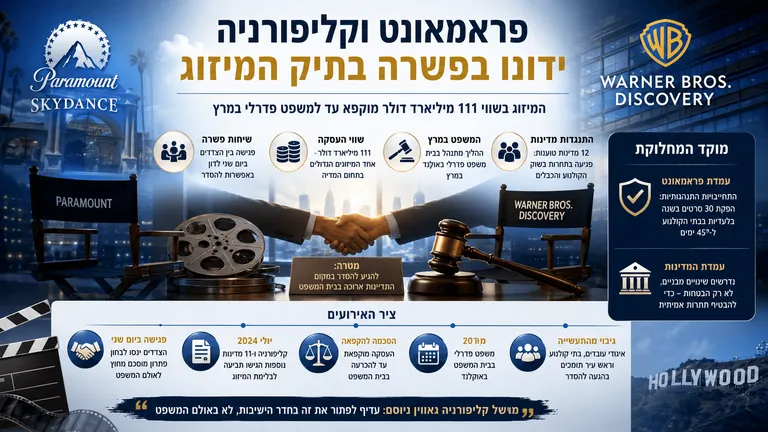 פראמאונט וקליפורניה ידונו בפשרה בתיק המיזוג