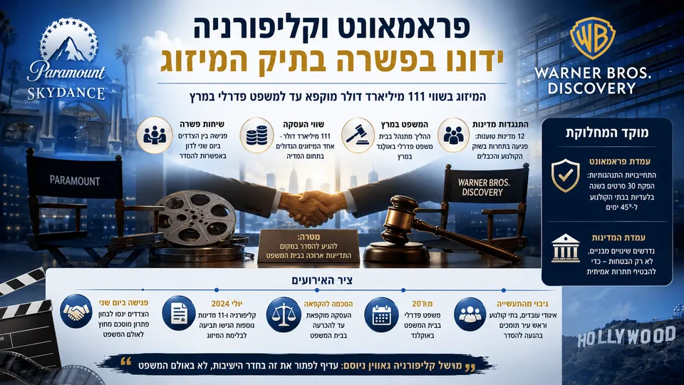 לחיצת יד בין פראמאונט לוורנר ברדרס דיסקברי לצד פטיש משפטי וסרט קולנוע.