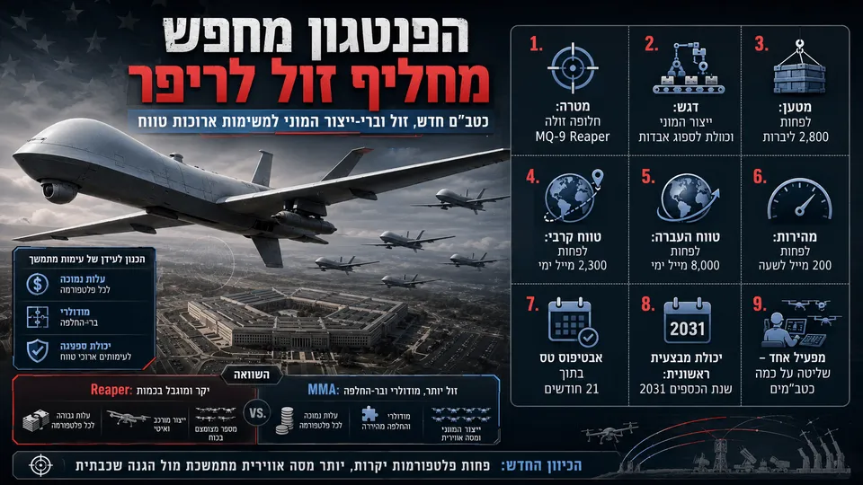 הפנטגון מחפש מחליף זול לריפר היקר