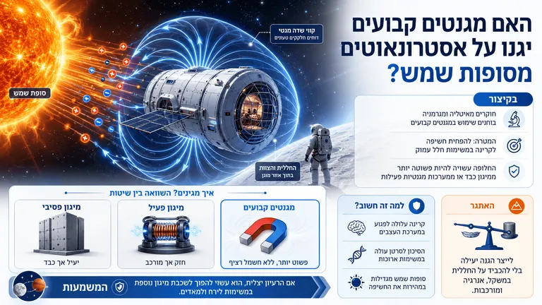 תמונה עבור הכתבה: האם מגנטים קבועים יגנו על אסטרונאוטים מסופות שמש?