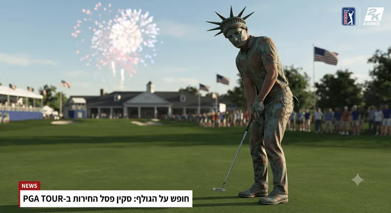 PGA Tour 2K25 הוסיף סקין פסל החירות לחג