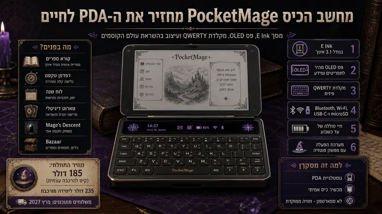 תמונה עבור הכתבה: מחשב הכיס PocketMage מחזיר את ה-PDA לחיים
