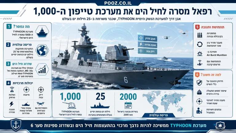 רפאל מסרה לחיל הים את מערכת טייפון ה-1,000