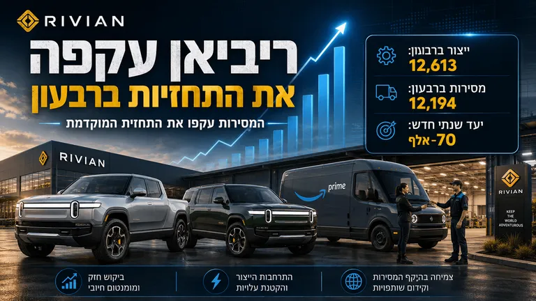 תמונה עבור הכתבה: ריביאן עקפה את התחזיות ברבעון והעלתה יעד מסירות