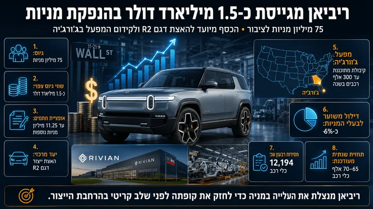 תמונה עבור הכתבה: ריביאן מגייסת כ-1.5 מיליארד דולר בהנפקת מניות