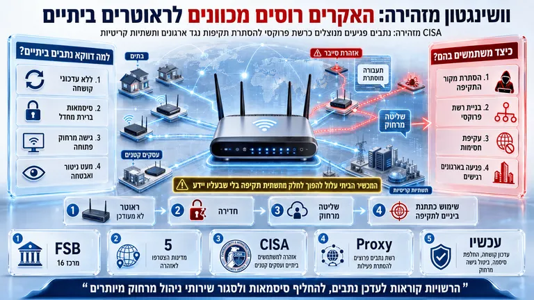 תמונה עבור הכתבה: וושינגטון מזהירה: האקרים רוסים מכוונים לראוטרים ביתיים