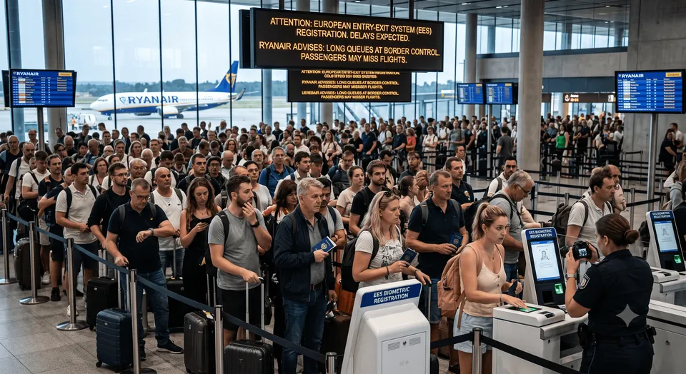 ריאנאייר מזהירה: תורי ענק בביקורת הגבולות באירופה
