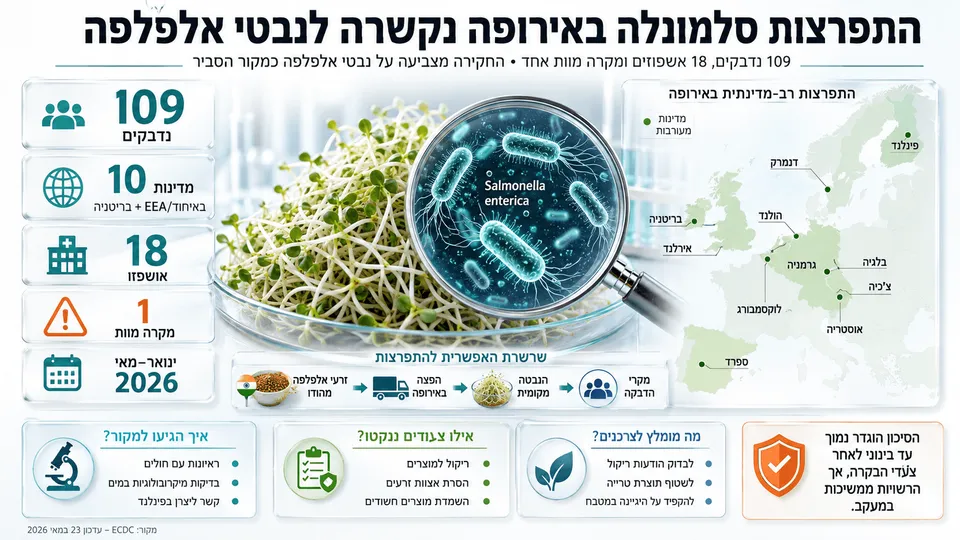 התפרצות סלמונלה באירופה נקשרה לנבטי אלפלפה