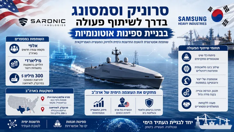 סרוניק וסמסונג בדרך לשיתוף פעולה בבניית ספינות אוטונומיות