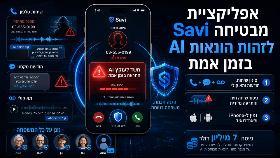 אפליקציית Savi מבטיחה לזהות הונאות AI בזמן אמת