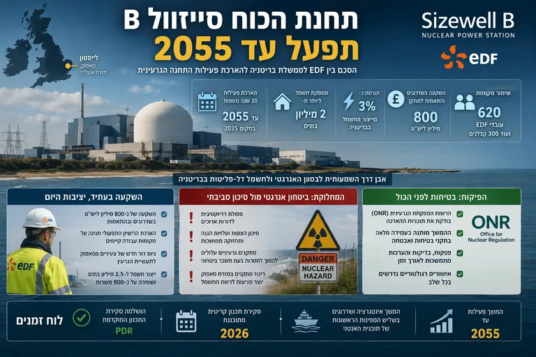 תמונה עבור הכתבה: תחנת הכוח סייזוול B תפעל עד 2055