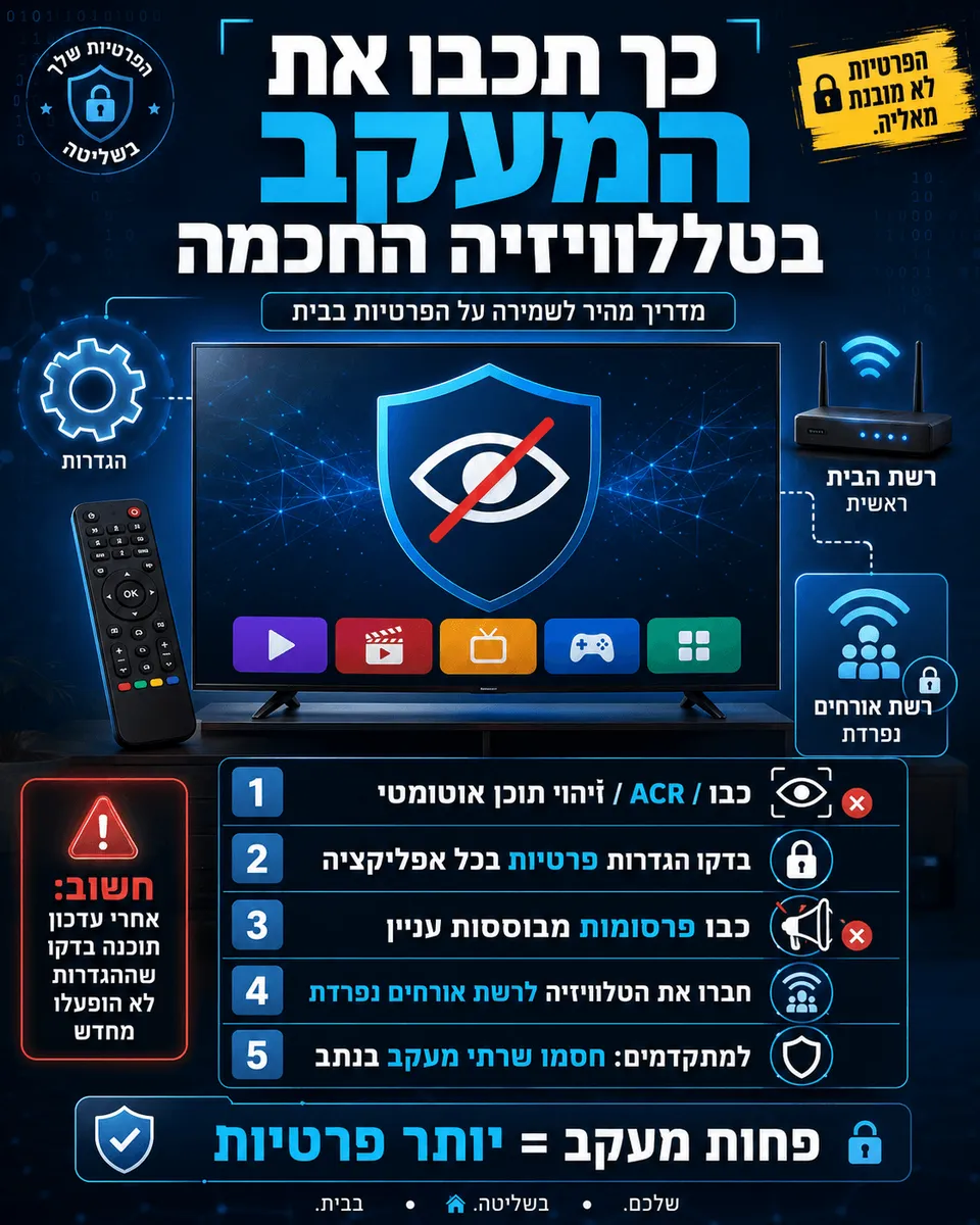 כך תכבו את המעקב בטלוויזיה החכמה