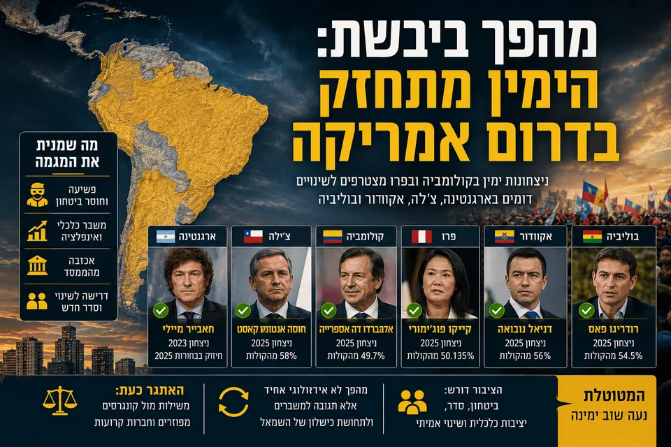 מהפך ביבשת: הימין מתחזק בדרום אמריקה