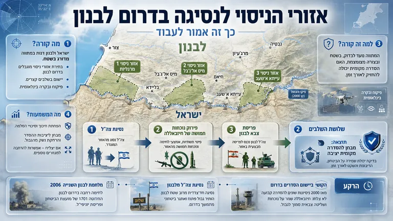 אזורי הניסוי לנסיגה בדרום לבנון: כך זה אמור לעבוד
