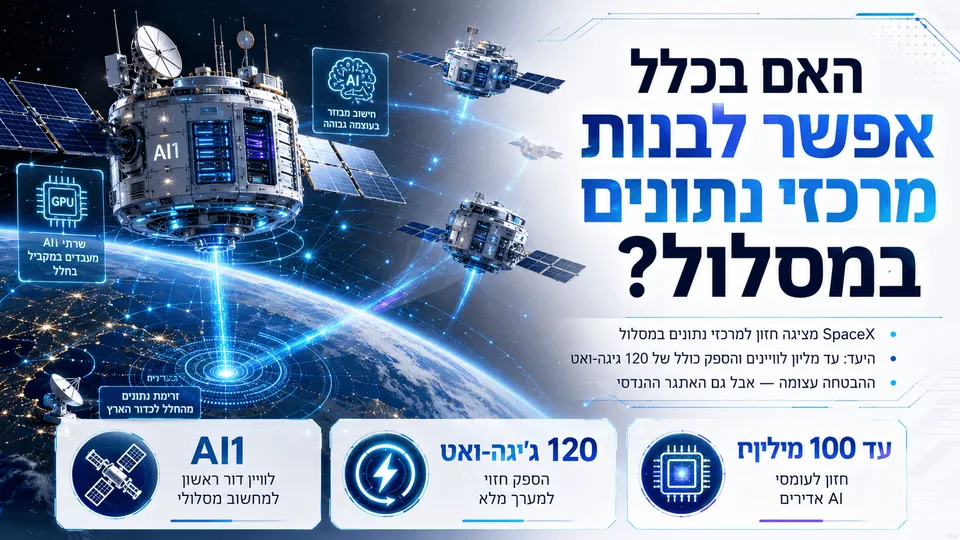 האם בכלל אפשר לבנות מרכזי נתונים במסלול?