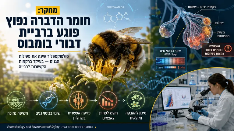תמונה עבור הכתבה: מחקר: חומר הדברה נפוץ פוגע ברביית דבורי בומבוס