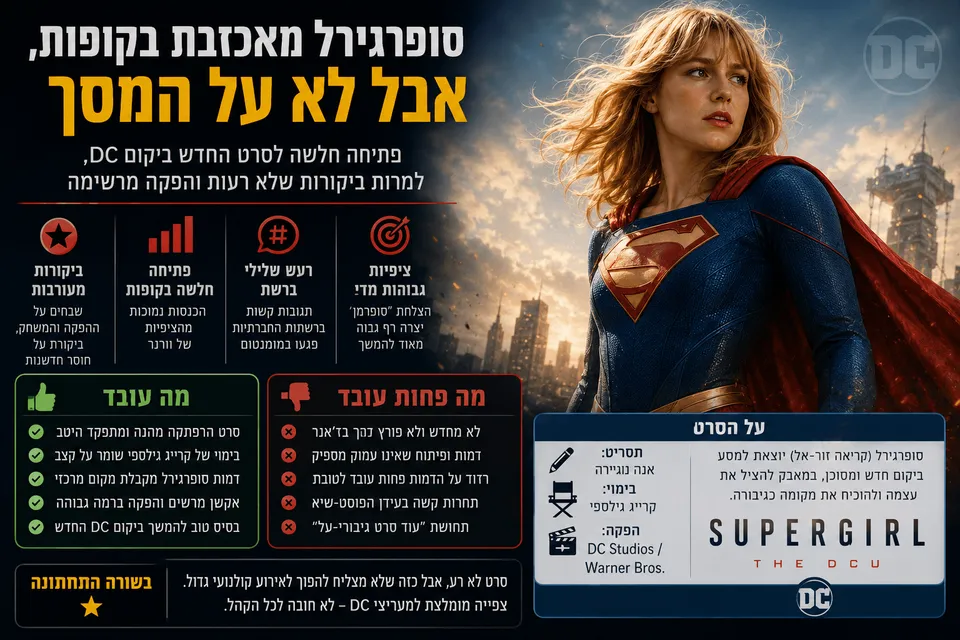 סופרגירל מאכזבת בקופות, אבל לא על המסך
