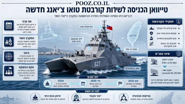 טייוואן הכניסה לשירות קורבטת טואו צ'יאנג חדשה