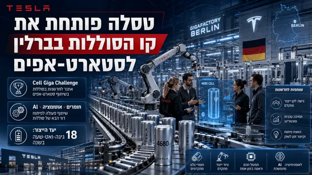 טסלה פותחת את קו הסוללות בברלין לסטארט-אפים
