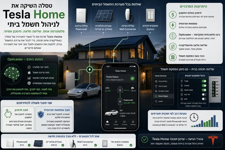תמונה עבור הכתבה: טסלה השיקה את Tesla Home לניהול חשמל ביתי
