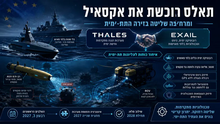 תמונה עבור הכתבה: תאלס רוכשת את אקסאיל ומרחיבה שליטה בזירה התת-ימית