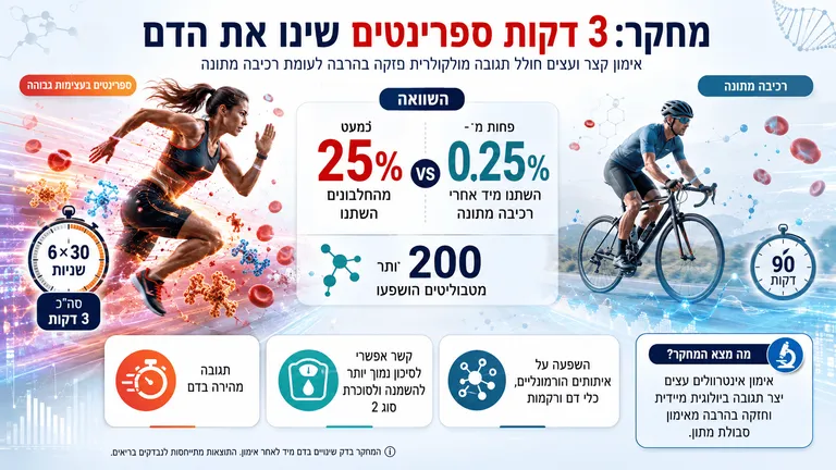 מחקר: 3 דקות ספרינטים שינו את הדם