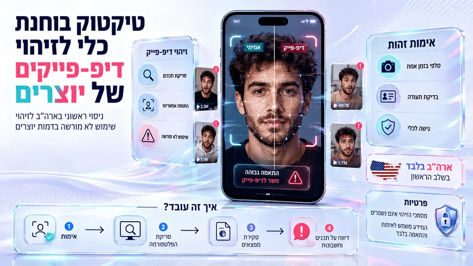 טיקטוק בוחנת כלי לזיהוי דיפ-פייקים של יוצרים