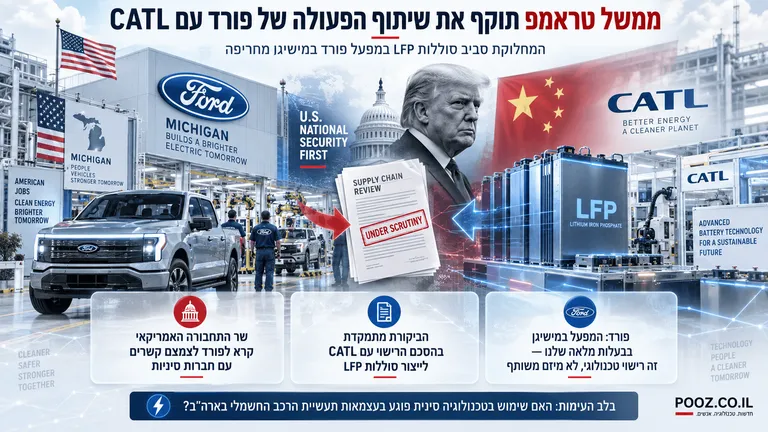 ממשל טראמפ תוקף את שיתוף הפעולה של פורד עם CATL