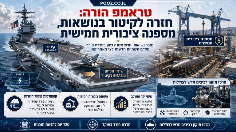 טראמפ הורה: חזרה לקיטור בנושאות, מספנה ציבורית חמישית