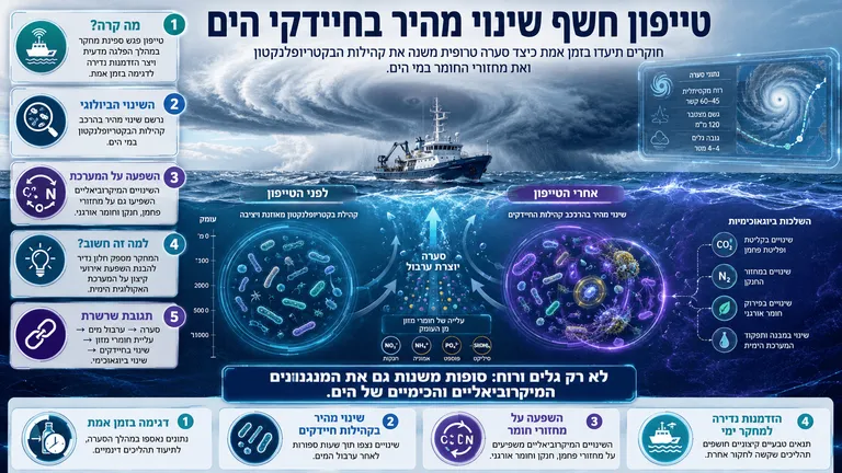 טייפון חשף שינוי מהיר בחיידקי הים
